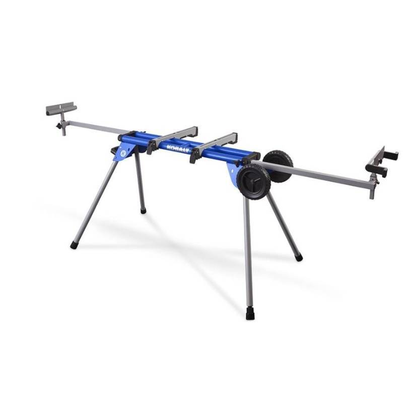 lot 207 image: Kobalt Steel Adjustable Rolling Miter Saw Stand KMS-S16 - Missing Both Wheel Bolts.