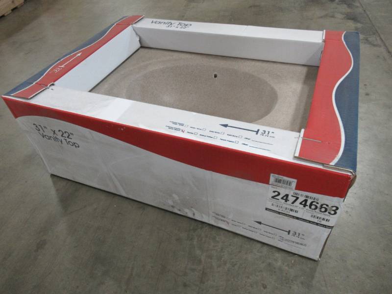lot 217 image: Standard Vanity Top in Cultured Granite 31 X 22 In Sandy Beach, 2474663.