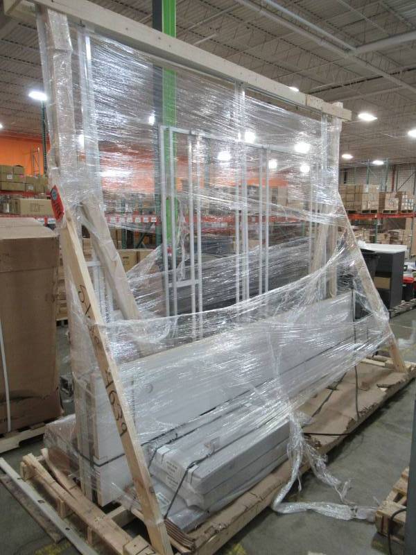 lot 263 image: VERY LARGE RETAIL SIGNAGE DISPLAY WITH LIGHT BOX IN WHITE