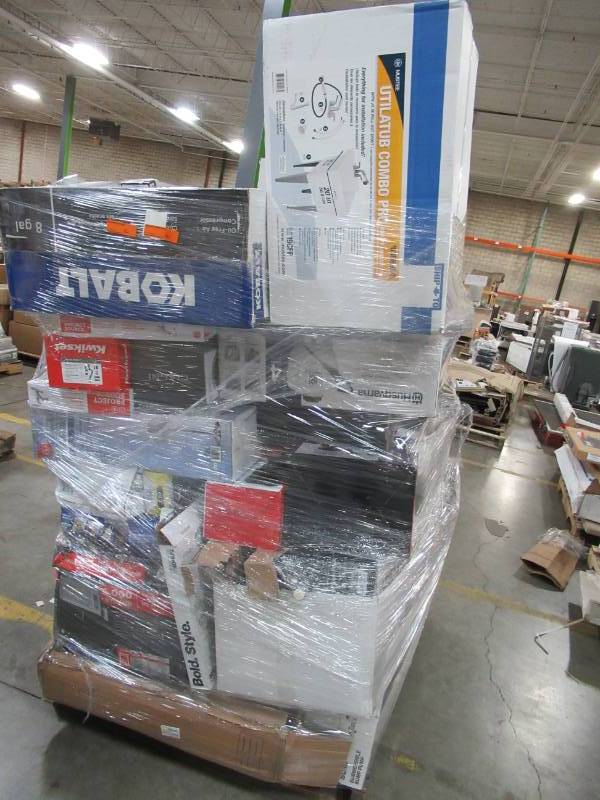 lot 308 image: WHOLESALE MIXED PALLET OF RETURNS - TOOLS AND SMALL HOUSEWARES