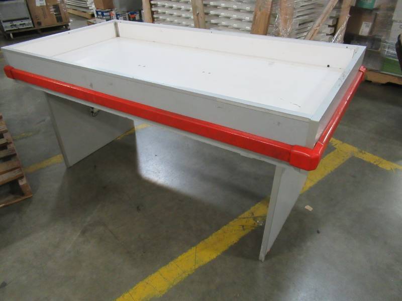 lot 256 image: FOLDING RETAIL DISPLAY TABLEBIN Approximately 62 X 32 X 30 Tall In Nice Condition.
