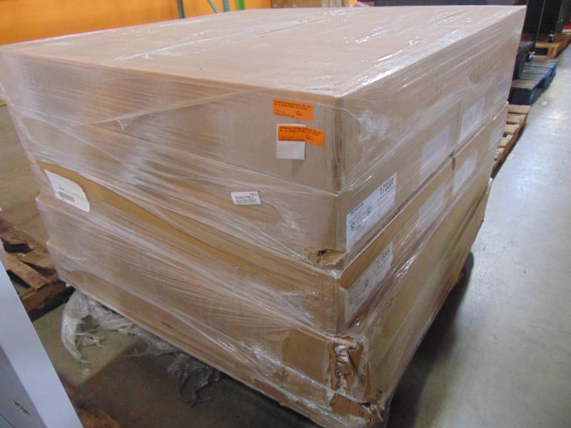 lot 93 image: Entire Pallet - Armstrong Ceilings (Common 48-in x 24-in Actual 47.681-in x 23.723-in) Fine Fissured 10-Pack White Fissured 1516-in Drop Acoustic Panel Ceiling Tiles 1733A