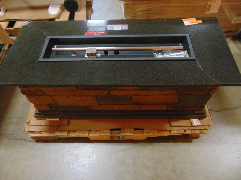 lot 95 image: Bond Canyon Ridge 20-in W 50,000-BTU Stone Look Composite Liquid Propane Fire Table 66850