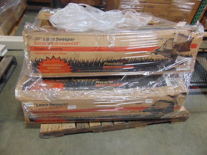 lot 101 image: 3 Boxes - Precision Lawn Sweepers 38-Inch LSP38