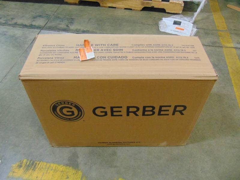 lot 66 image: Gerber Ultra Flush Elongated Siphon Jet Toilet Bowl, White, 17 In., 1.6 Gpf 21377