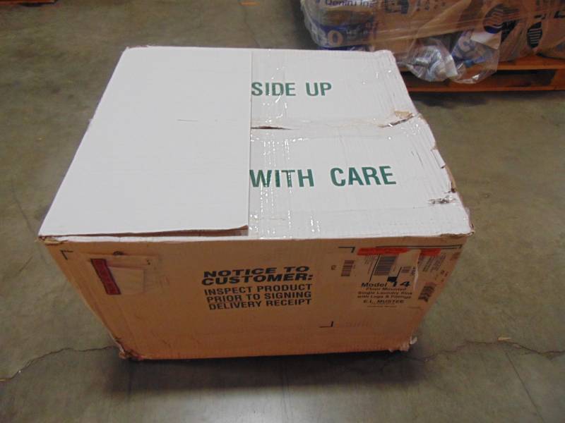 lot 104 image: Mustee 14 Utilatub Laundry Tub Floor Mount, 25-Inch x 23-Inch, White