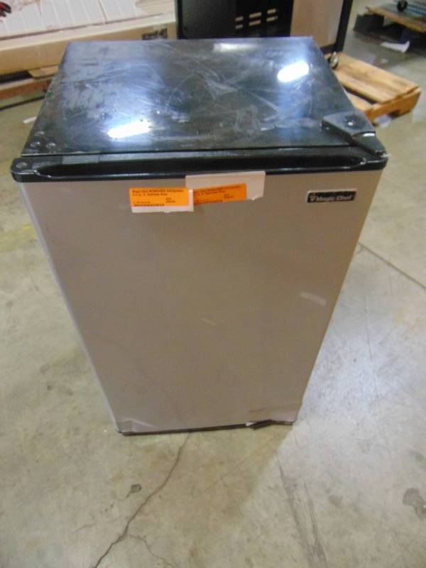lot 106 image: Magic Chef MCBR440S2 Refrigerator, 4.4 cu. ft, Stainless Steel