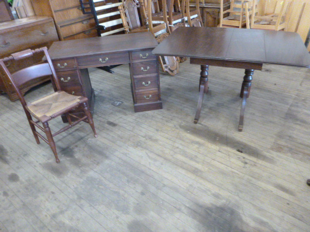 lot 11 image: Drop Leaf Table, Desk and Chair