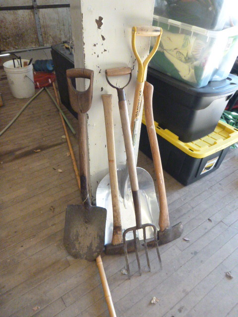 lot 25 image: Shovels and Axes