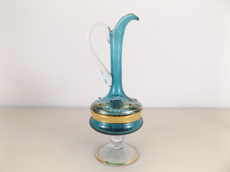 lot 7 image: Vintage Czechoslovakian Glass Decanter and Glass Set