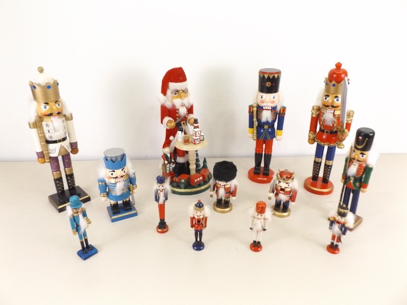 lot 10 image: Collection of Wood Nutcrackers