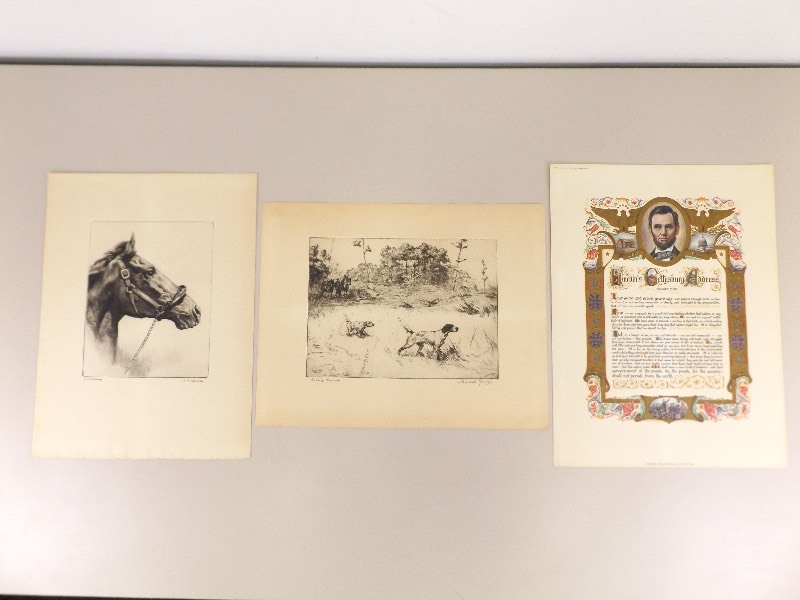 lot 25 image: Lot of Vintage Unframed Art