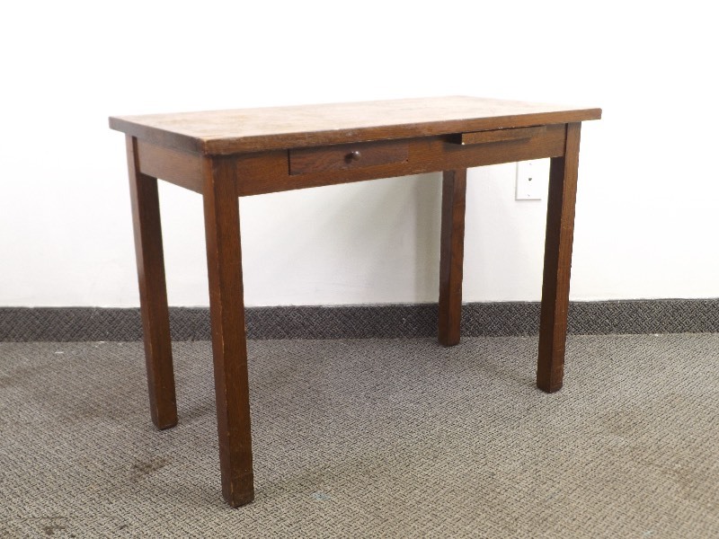 Mid Century Indiana Desk Company Solid Wood Side Desk Ec 298
