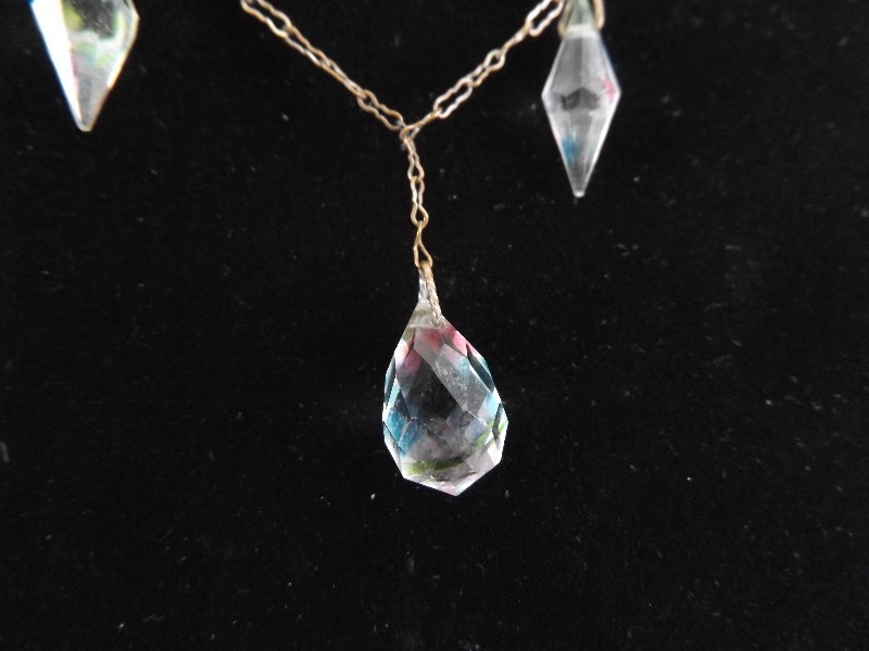 lot 72 image: Antique Rainbow Crystal Necklace