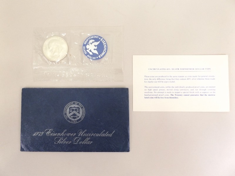 lot 82 image: 1973 US MINT Eisenhower Silver Dollar
