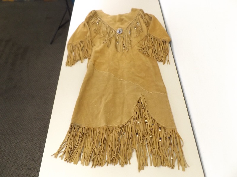 lot 45 image: Very Cool Womens Medium Native Leather Fringe Dress