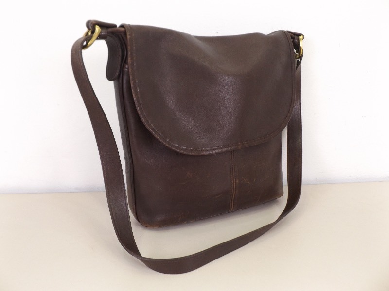lot 50 image: Authentic COACH Brown Leather Whitney Crossbody Bag