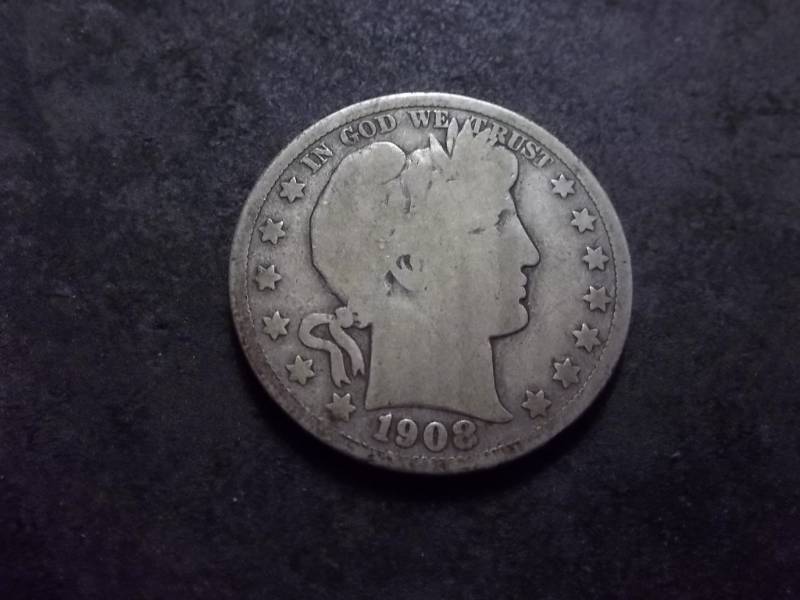 1908 D Barber Half Dollar