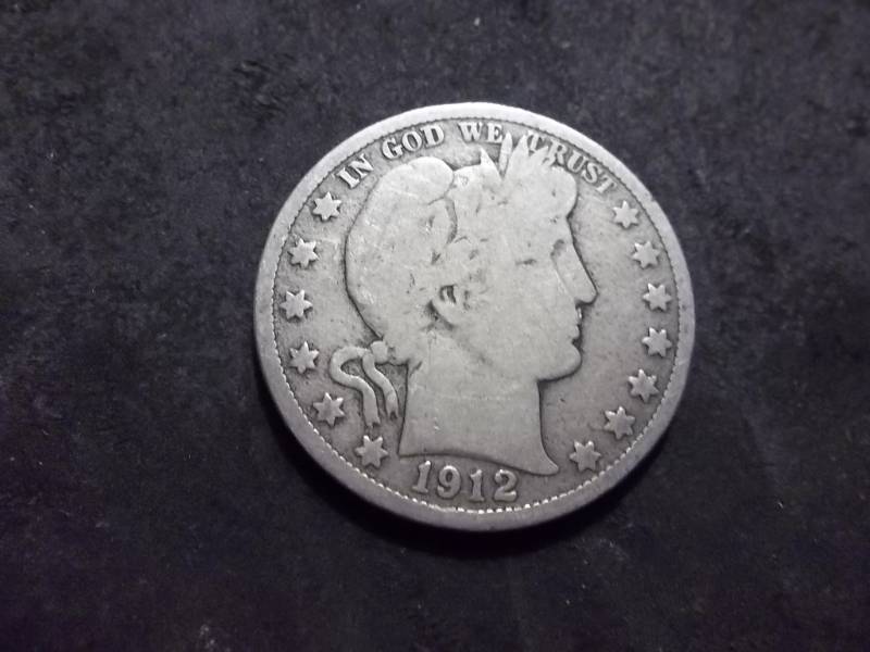 1912 S Barber Half Dollar