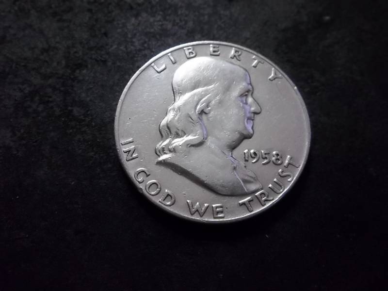 1958 D  Franklin Half Dollar