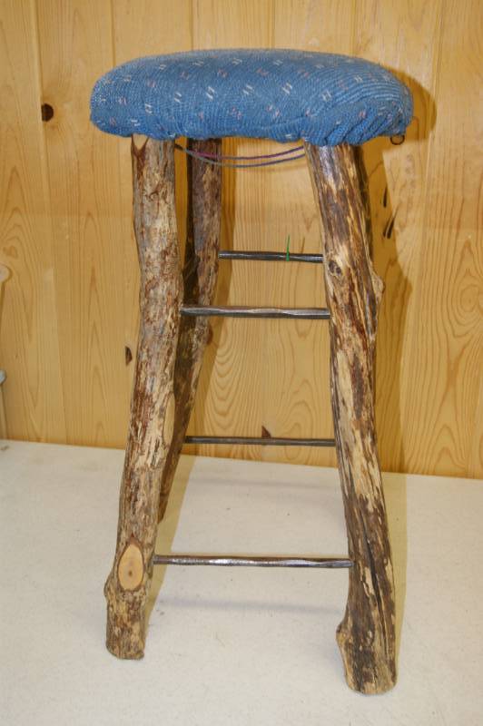 lot 34 image: Handcrafted Wooden Stool