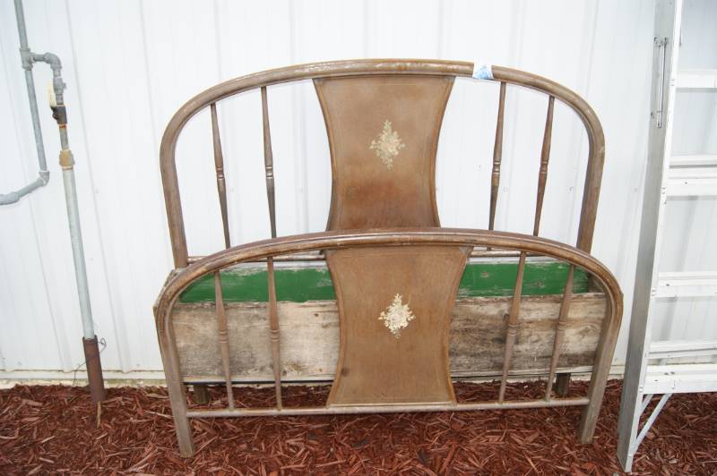 lot 50 image: Vintage Bed Frame Now is A Flower Bed - Yard Art
