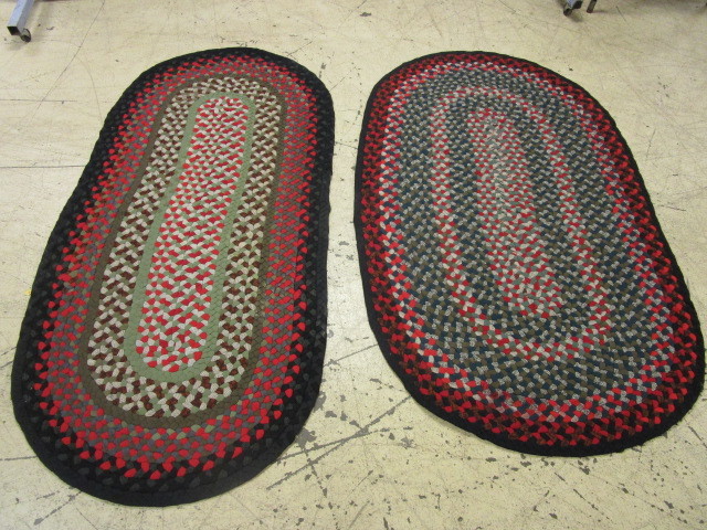 lot 734 image: DECORATIVE HAND-BRAIDED RUGS
