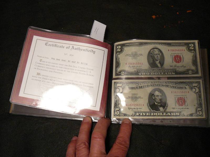lot 11 image: 1953 & 1963 Red Seal US Currency