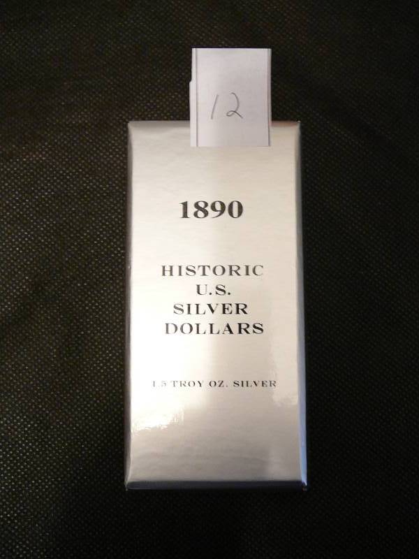 lot 12 image: 2- 1890o Morgan Silver Dollars