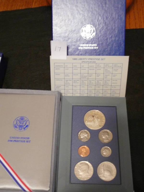 lot 17 image: 1986 US Mint Prestige Set