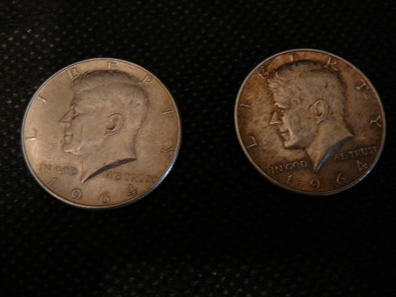 lot 80 image: 2 1964 D Kennedy Half Dollars 90%