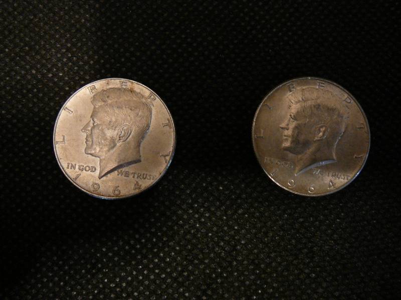 lot 83 image: 2 1964 D Kennedy Half Dollars