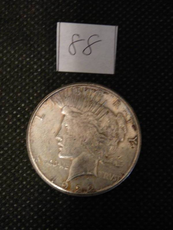 lot 88 image: 1922 S Peace Half Dollar