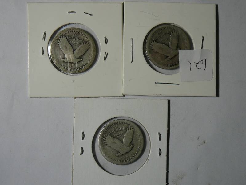 lot 121 image: 3-Standing Liberty Dates