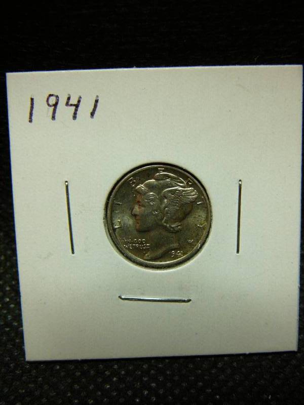 lot 134 image: 1941 Mercury Dime