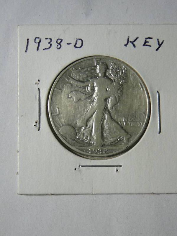 lot 114 image: 1938 D Walking Liberty Key Date