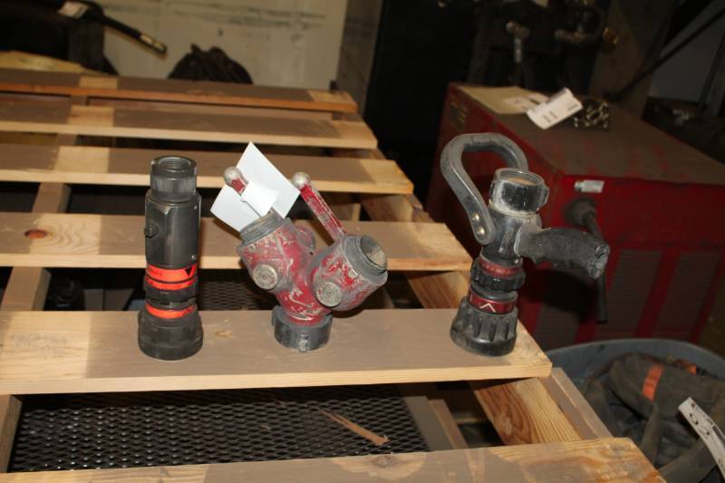 lot 87 image: Lot of (3) Fire Hose Connection, Fire Hose Handles