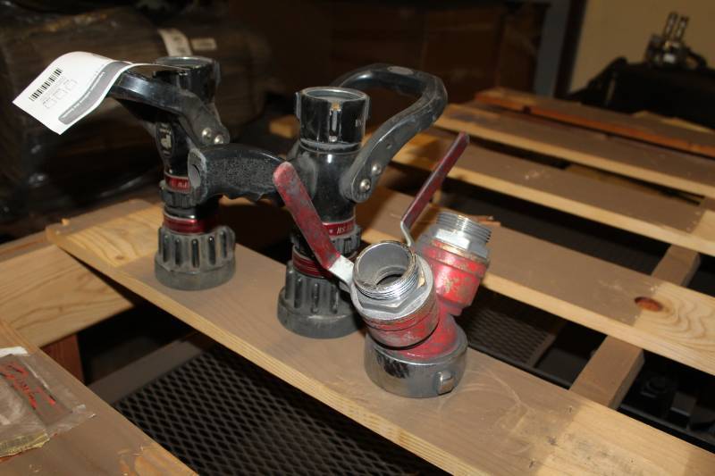lot 88 image: Lot of (3) Fire Hose Connection, Fire Hose Handles