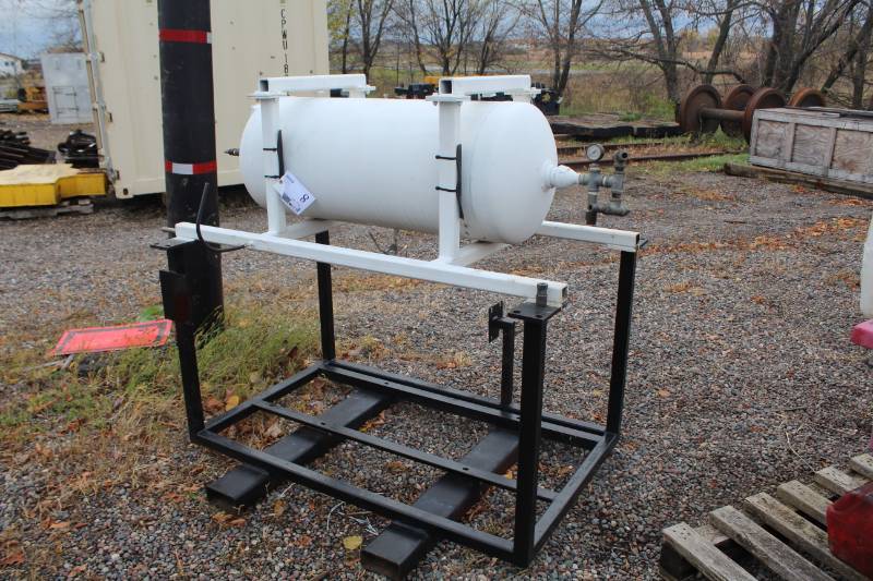 lot 8 image: Midwest Tank Co. 150 PSI Air Tank with Industrial Metal Stand