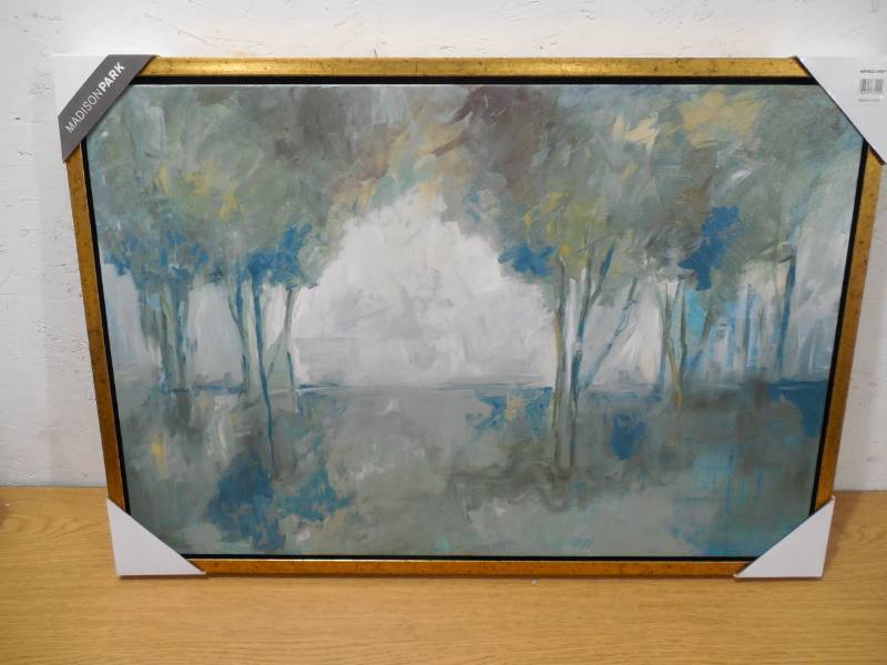 lot 116 image: Madison Park Muted Trees At Dusk Framed Canvas Wall Art