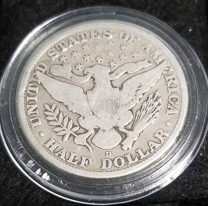 1913-D BARBER HALF DOLLAR IN AIRTITE