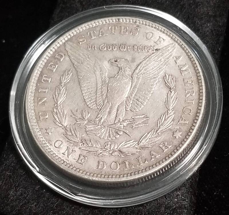 1896 MORGAN SILVER DOLLAR IN AIRTITE HOLDER