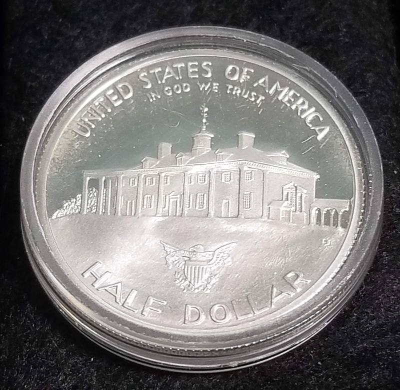 1982-S PROOF WASHINGTON COMMEMORATIVE US SILVER HALF DOLLAR IN AIRTITE