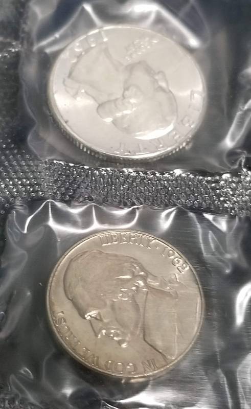 1962 US MINT SET 90% SILVER HALF QUARTER DIME