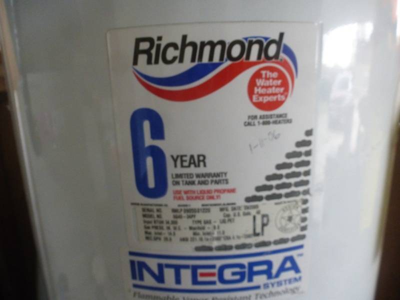 lot 27 image: Richmond Water Heater LP