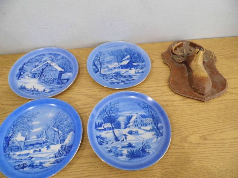 lot 85 image: Blue Plates - Decor