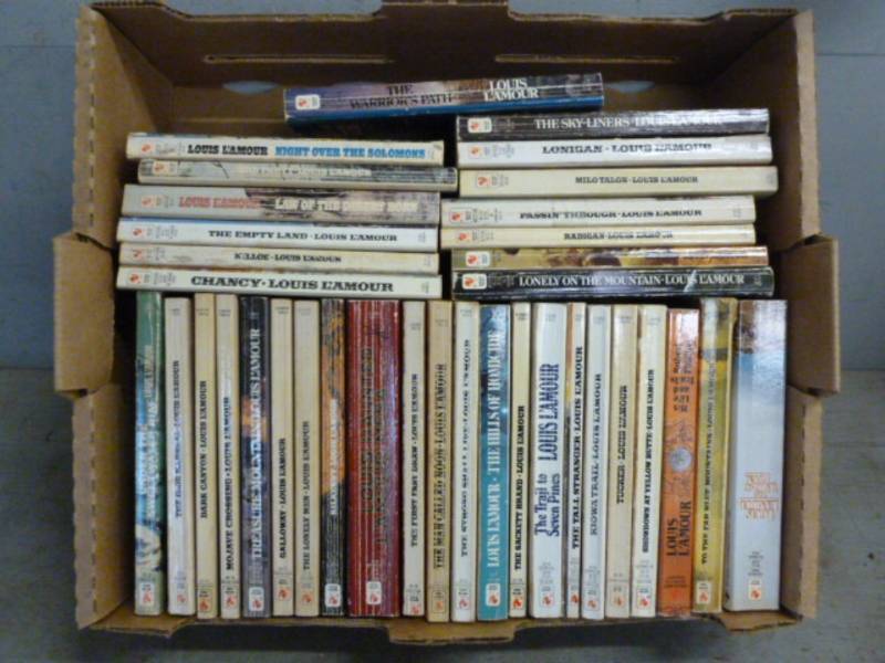 lot 64 image: Vintage Louis Lamour Books