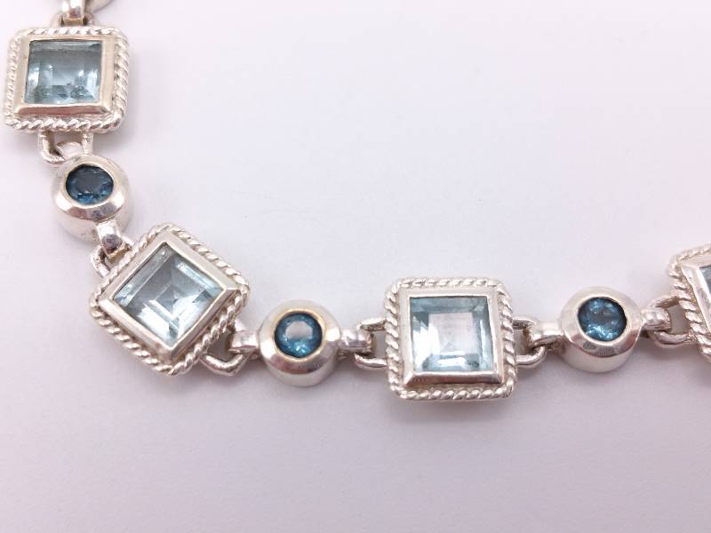 Beautiful Topaz Estate Bracelet in Sterling Silver