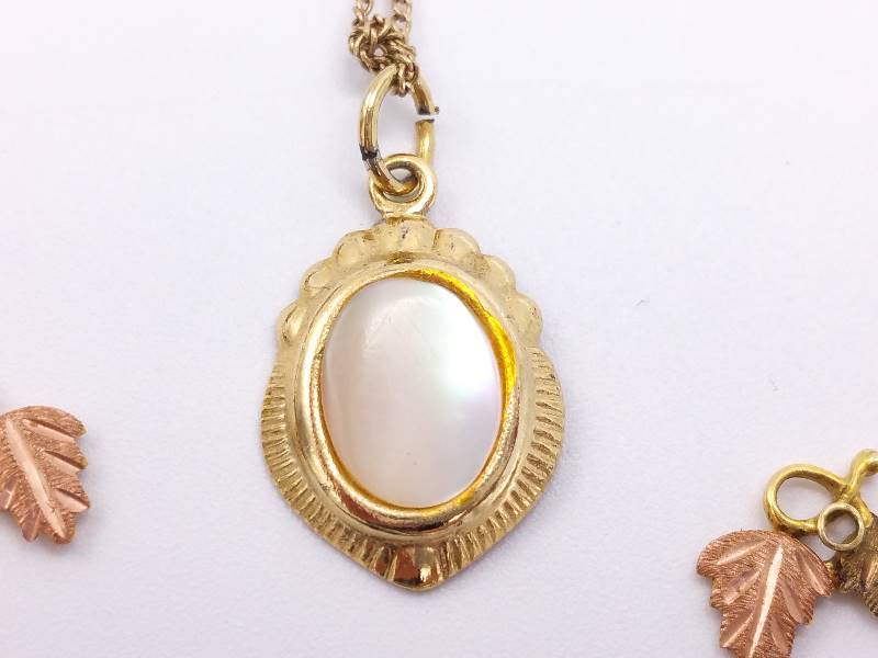 10k Necklace and 10k Black Hills Gold Earrings