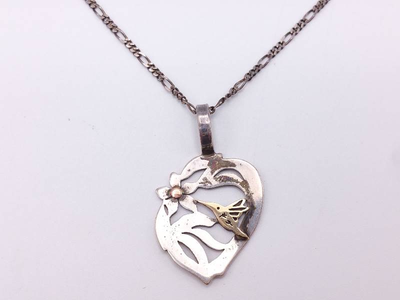 Signed Designer Sterling Silver Estate Necklace